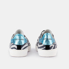 Load image into Gallery viewer, Indiana Sneaker in Zebra/Azzuro by DOF Studios
