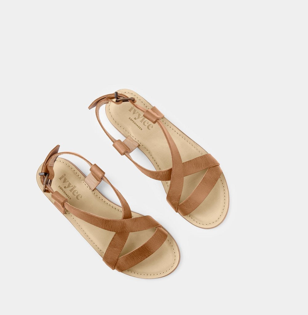 Laura Sandal in Dark Tan by Ivylee