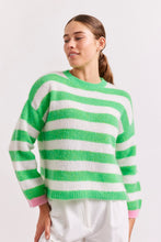 Load image into Gallery viewer, Tabby Stripe Mohair Sweater in Apple by Alessandra
