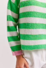 Load image into Gallery viewer, Tabby Stripe Mohair Sweater in Apple by Alessandra
