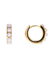 Load image into Gallery viewer, Ivory Opal Huggies by Fairley
