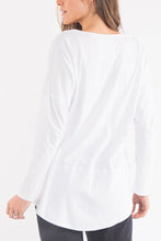 Load image into Gallery viewer, White Rib Long Sleeve Tee by Elm
