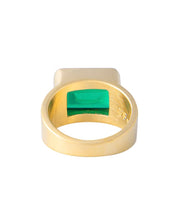 Load image into Gallery viewer, Green Agate Cocktail Ring by Fairley
