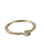 Load image into Gallery viewer, Aquamarine Crown Stacker Ring by Fairley
