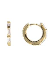 Load image into Gallery viewer, Crystal Baguette Huggies by Fairley
