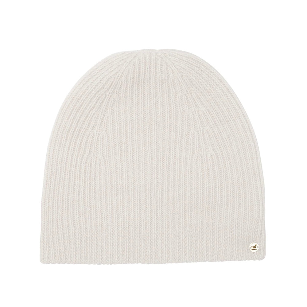 Pure Cashmere Ribbed Beanie by Mia Fratino