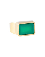 Load image into Gallery viewer, Green Agate Cocktail Ring by Fairley
