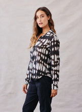 Load image into Gallery viewer, Flowy Button Down Shirt in Blurred Ikat by Bella Dahl
