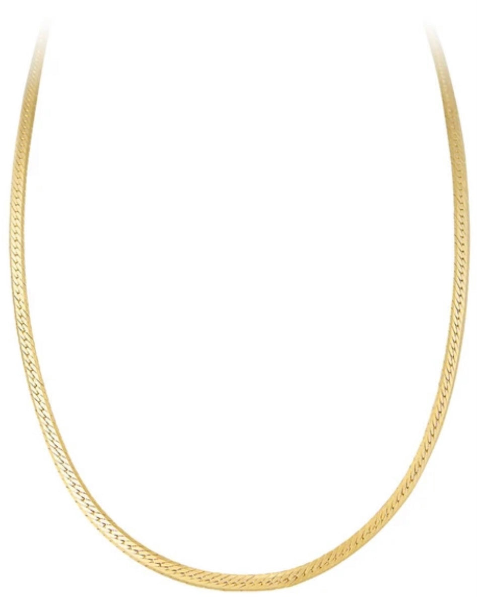 Gold Herringbone Necklace by Fairley