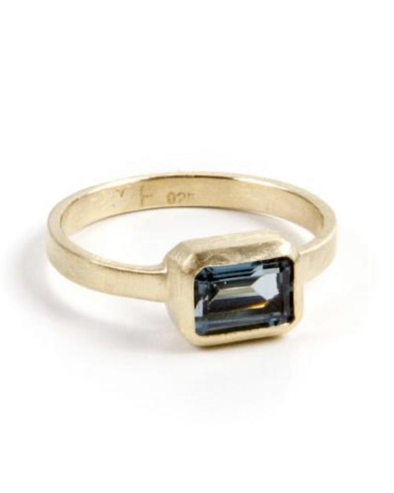London Blue Topaz Deco Ring by Fairley