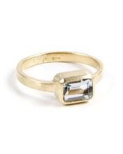 Load image into Gallery viewer, Aquamarine Deco Ring by Fairley
