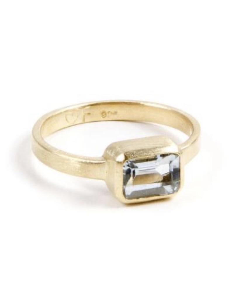 Aquamarine Deco Ring by Fairley