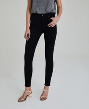 Load image into Gallery viewer, The Farrah Skinny Ankle by AG in Super Black
