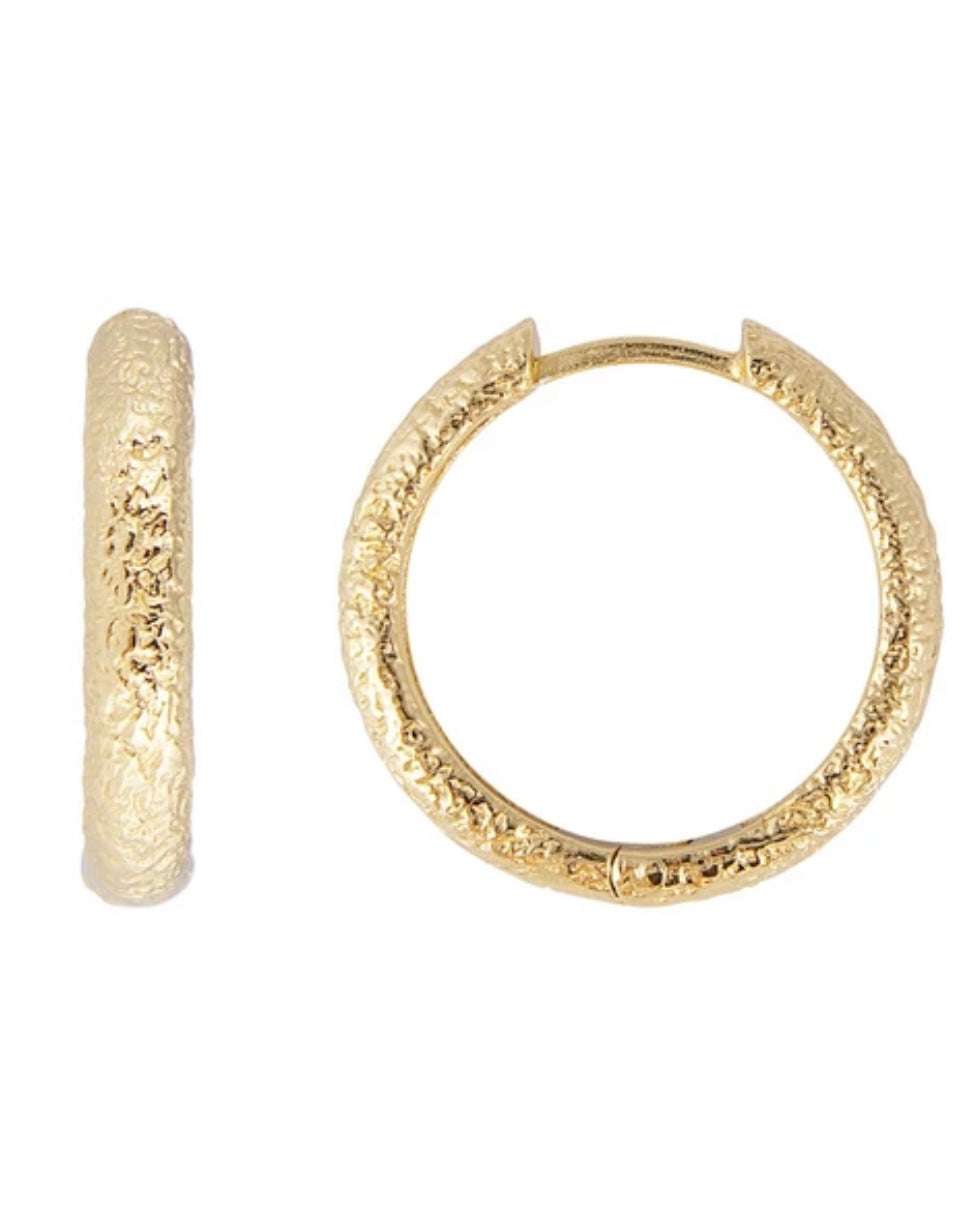 Antique Gold Maxi Hoops by Fairley