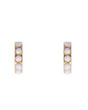 Load image into Gallery viewer, Ivory Opal Huggies by Fairley

