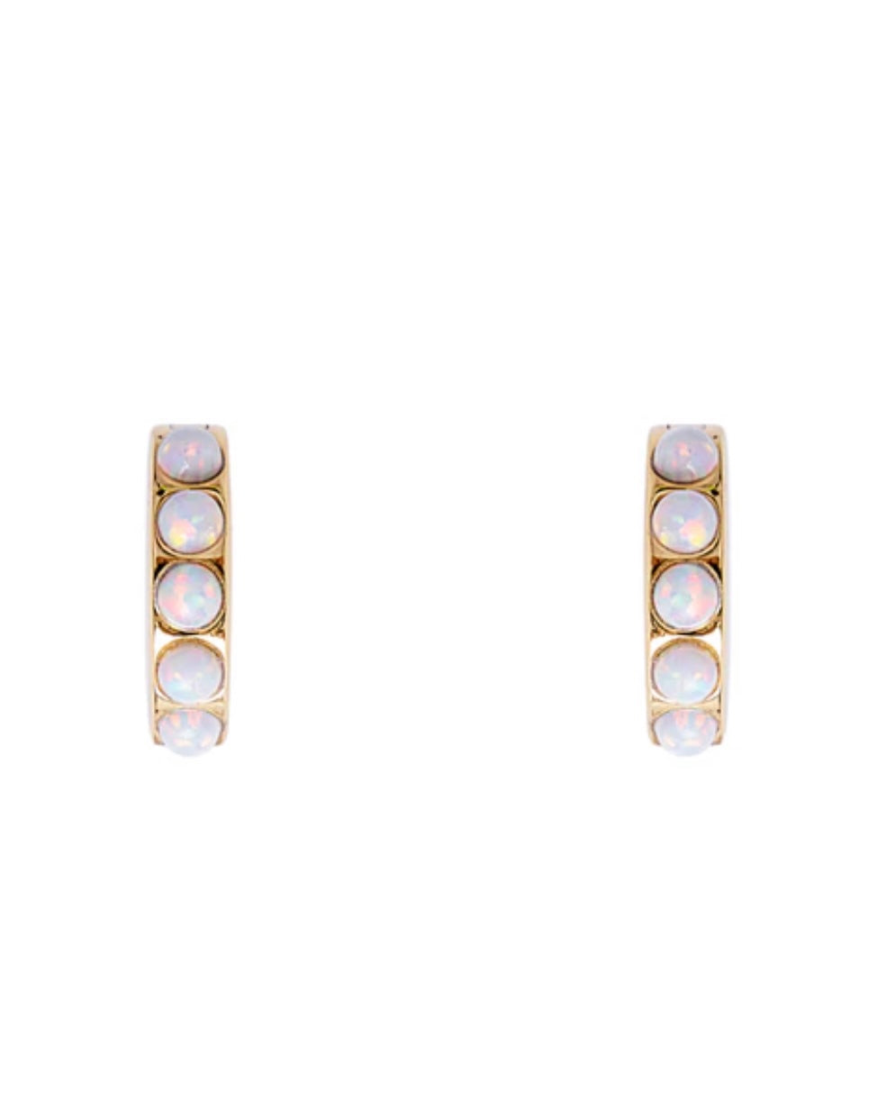 Ivory Opal Huggies by Fairley