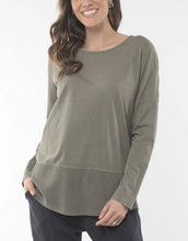 Load image into Gallery viewer, Fundamental Long Sleeve Rib Khaki Tee by Elm
