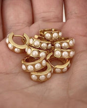 Load image into Gallery viewer, Crystal Pearl Huggies by Fairley
