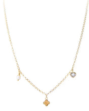 Load image into Gallery viewer, Aqua Heart Charm Necklace by Fairley
