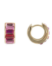 Load image into Gallery viewer, Pink Ombre Crystal Huggies by Fairley
